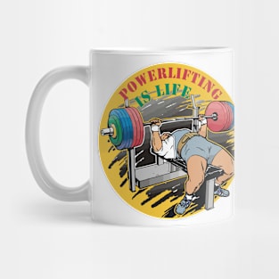 Powerlifting bench press gift for powerlifter gym training Mug